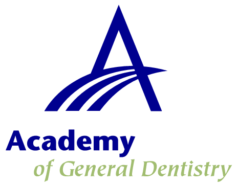 A blue logo of the academy